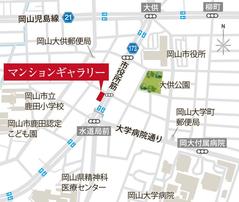 ポレスター野田屋町スクエアのモデルルーム案内図