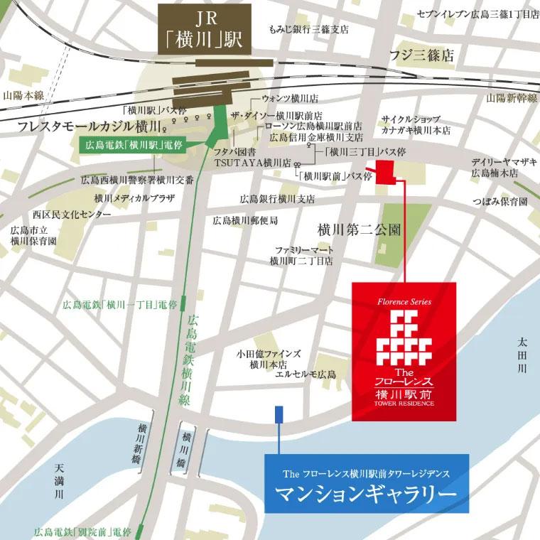 Theフローレンス横川駅前タワーレジデンスのモデルルーム案内図