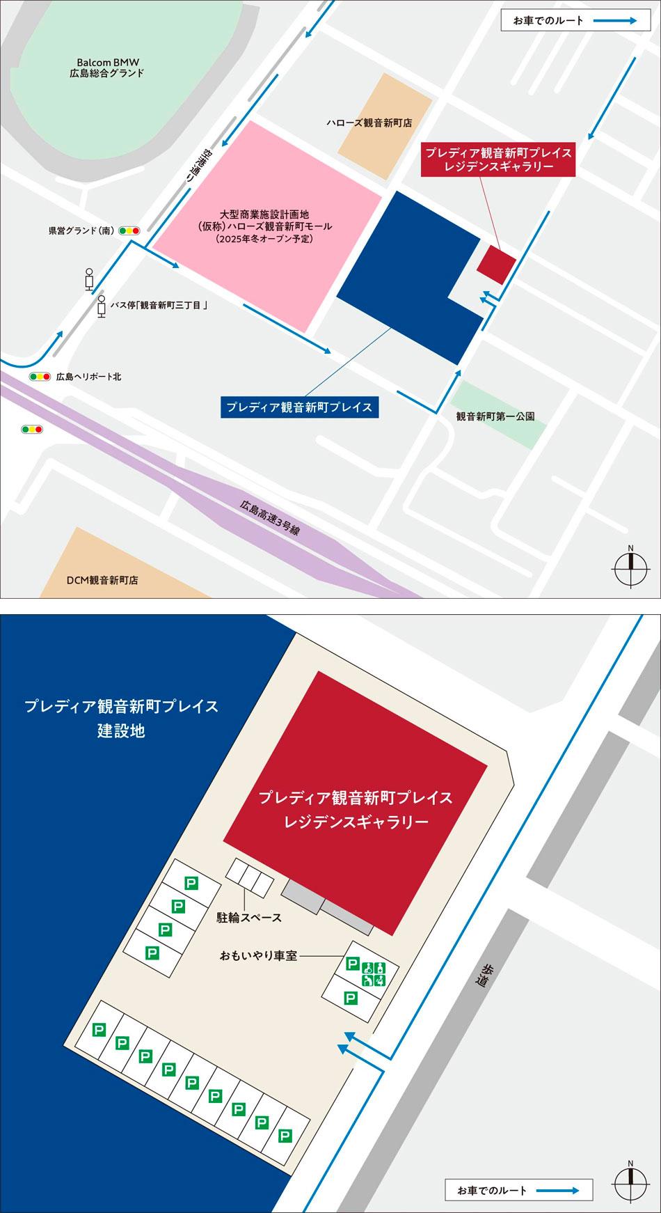 プレディア観音新町プレイスのモデルルーム案内図