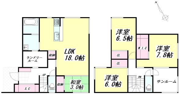 坪生町南２ 2798万円