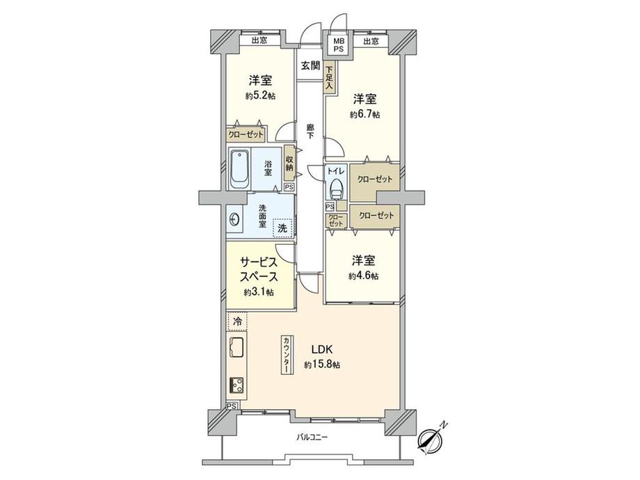 トーカンマンション山根町　センターウィング