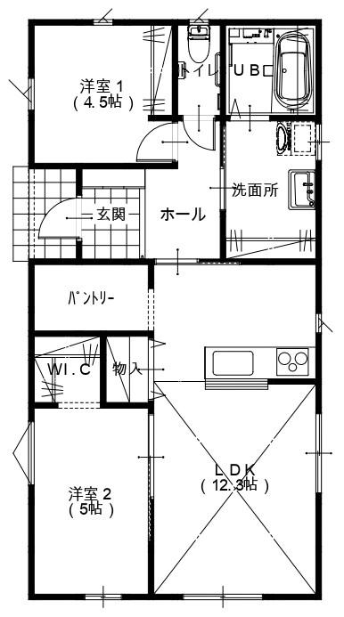 【平屋】新開建売住宅　◆新規分譲地での2LDK分譲型モデルハウス！家具家電・外構付き