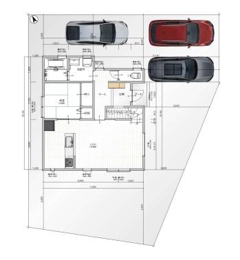 ☆中区乙多見　古家付き土地☆お車３台の建築プランもご紹介しております(^^)/