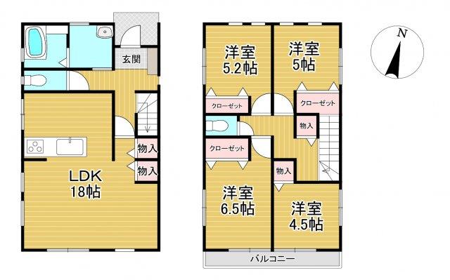 岩国市川口町１丁目の戸建て　A棟