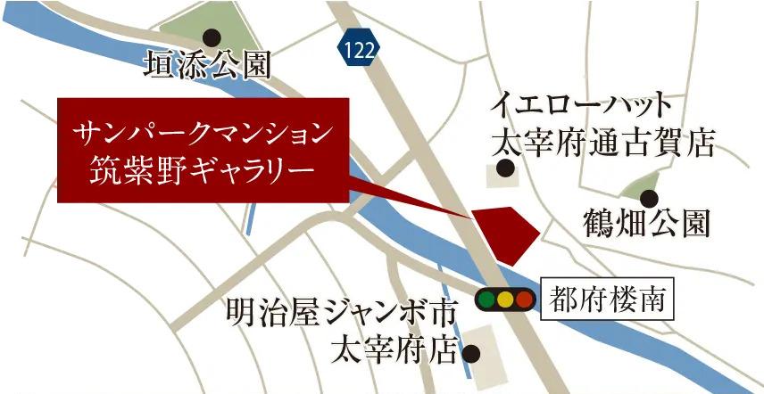 サンパーク春日原駅グラッセのモデルルーム案内図