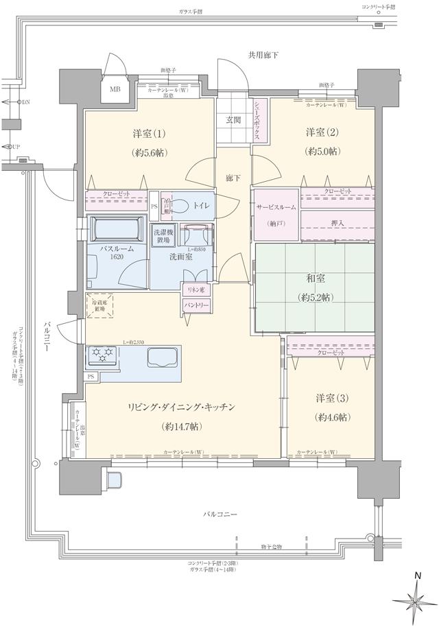 アメイズ直方中央プレミアムの間取り図　A：4LDK+S