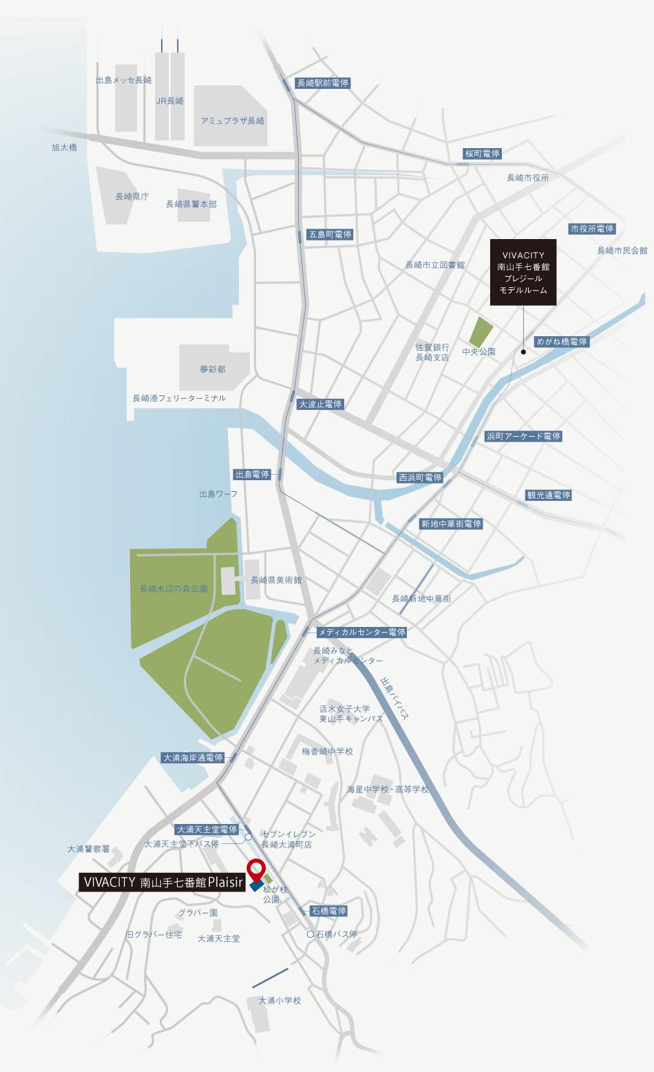 ビバシティ南山手七番館 Plaisirのモデルルーム案内図