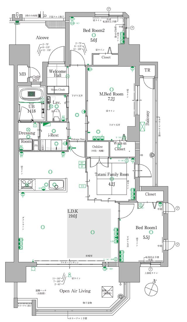 アーティックス到津の森セントラルパークの間取り図　D：4LDK