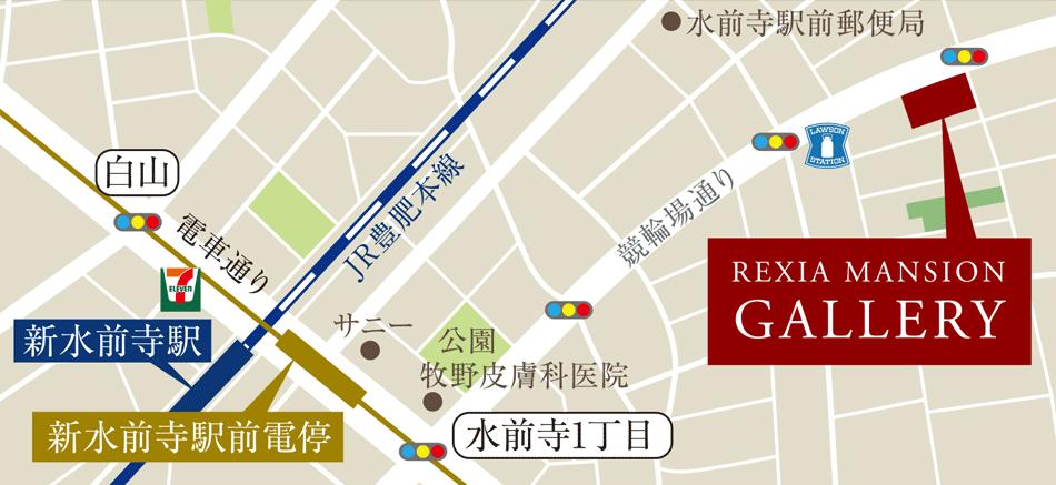 レクシア田迎サウスブライトのモデルルーム案内図