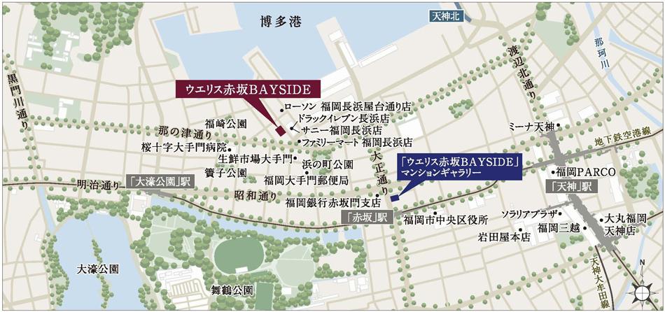 ウエリス赤坂BAYSIDEのモデルルーム案内図