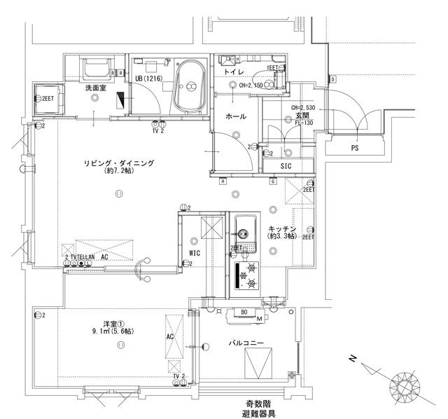 レ・シャトー泉崎の間取り図　BP：1LDK