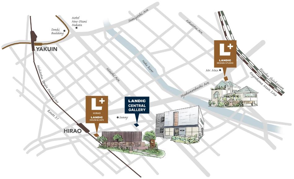 デュ・レジア薬院ザ シティのモデルルーム案内図