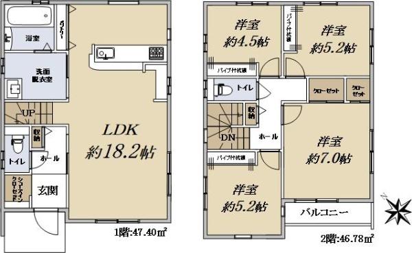 若葉台西１（春日駅） 3498万円