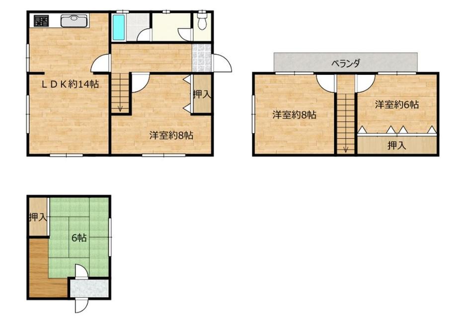 北区龍田陳内3丁目 3LDK 戸建て