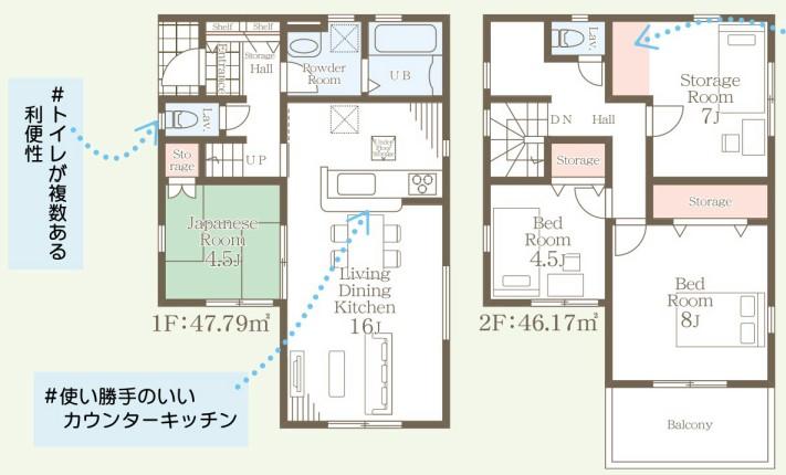 浦田１ 3855万円・3899万円