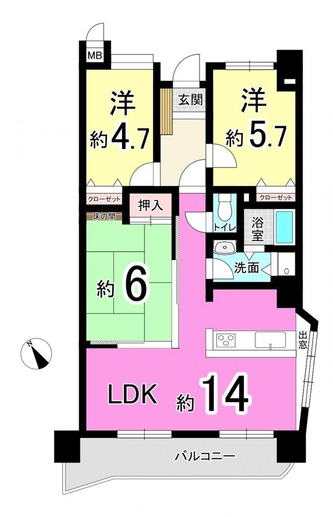 ソリーナ青山 中古マンション 青山小・熊西中学校