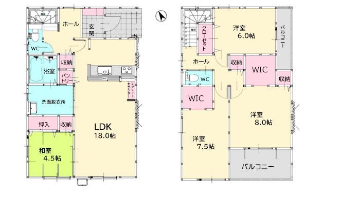 よかタウンのデザイン住宅Bloom中間市桜台1丁目1期(限定1棟)