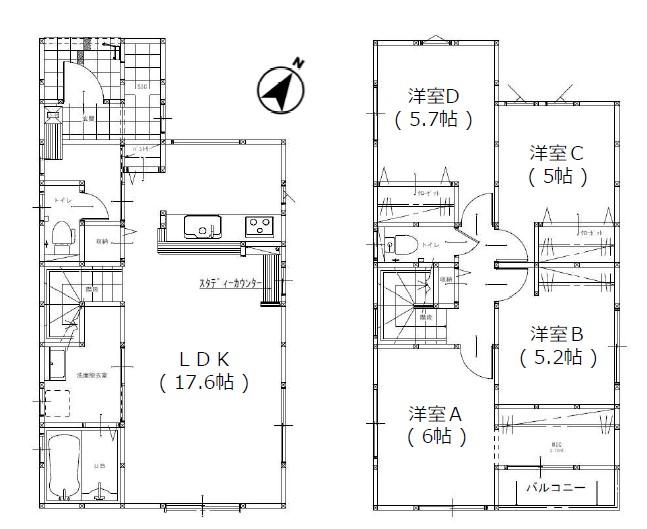 白木原４（白木原駅） 4298万円・4498万円