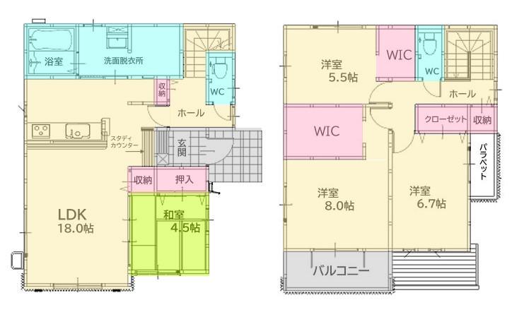 よかタウンのデザイン住宅Bloom遠賀郡水巻町美吉野3期(全2棟)