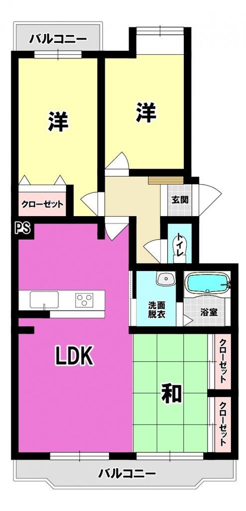 エメラルドマンション南小倉A棟　南小倉小・南小倉中学校