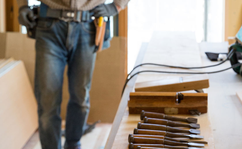 吹抜けの家  福山住宅 資格を持った専属フレーマーが施工を担当。高品質を実現しているの画像