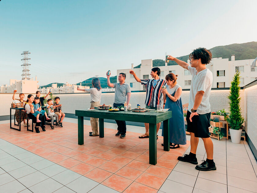 寿建設 遊び方は無限大 【屋上庭園ならではの開放感、プライベート感】の画像