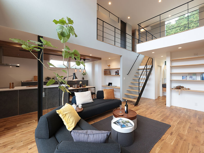 ＰＬＵＳ　ＨＡＵＳ（プラスハウス） 自然素材をたくさん使い、巧みな空間設計を活かした家に大満足の画像