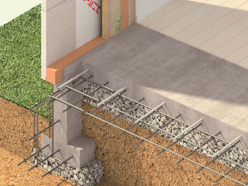 ユニバーサルホーム 1階全面床暖房＆地震などの自然災害に強いオリジナル基礎を採用の画像