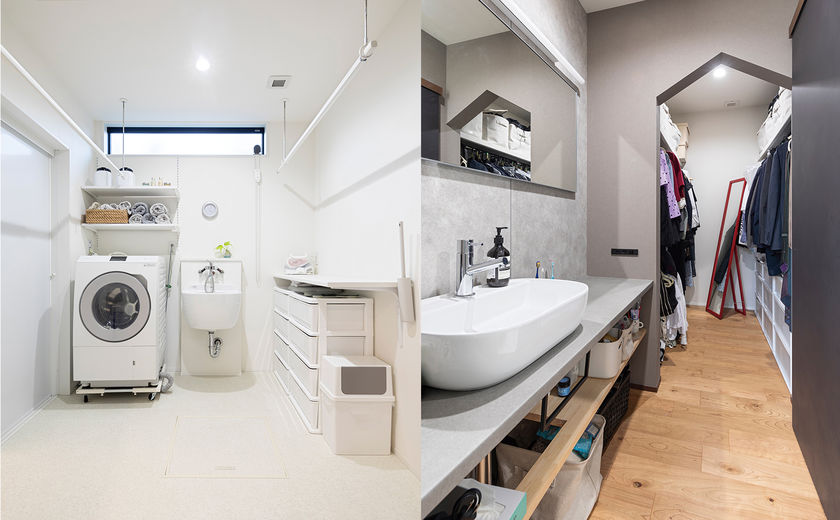 一級建築士事務所 SARA HOME桜建築事務所 家族みんなで家事をシェアするグッドアイデアを随所に散りばめ、暮らしを楽しむの画像