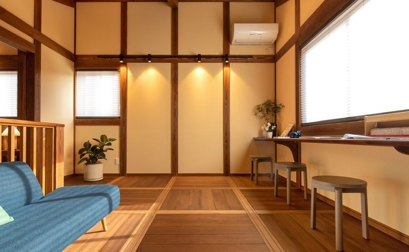 綿半林業 美しいグリッドデザイン、懐かしくも新鮮な空間設計の画像