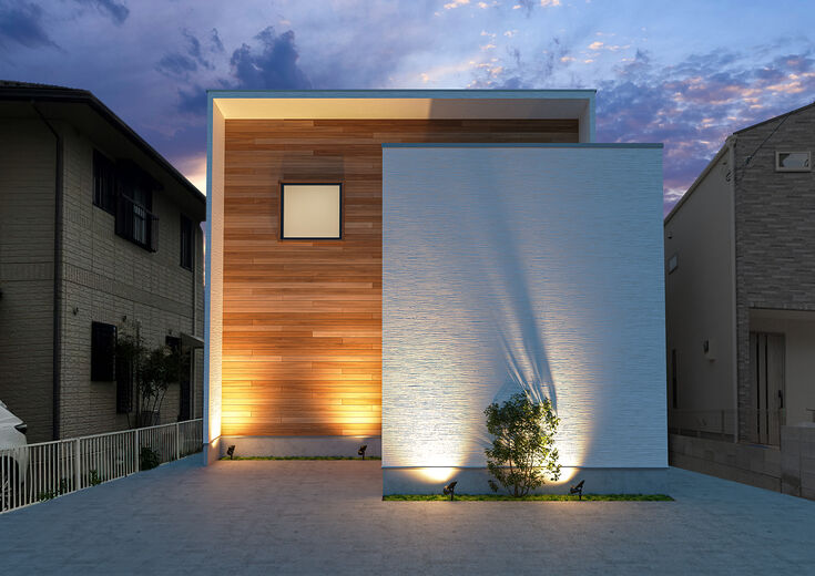 COLORS工務店 一級建築士事務所 夜に映える家。くつろぎ時間を演出し、防犯にも役立つの画像