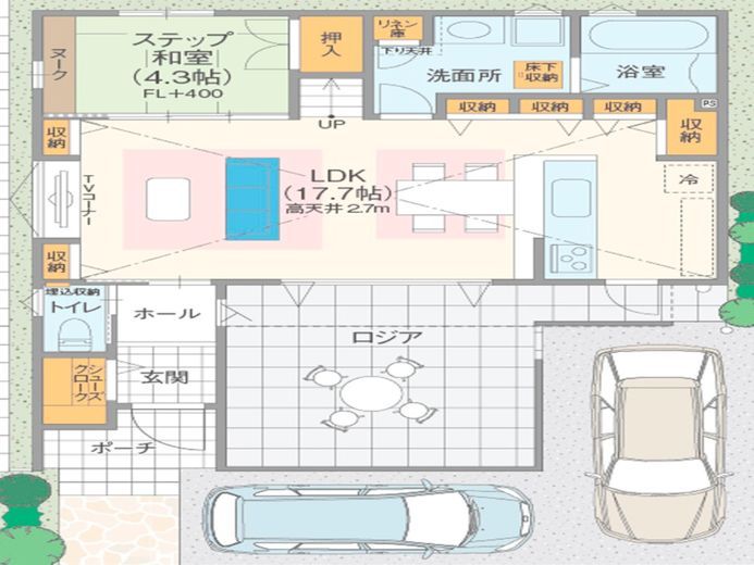 高橋開発の注文住宅 リビングとつながる半屋外空間は、外の視線を気にせずリラックスできるの画像