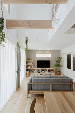 無垢スタイル建築設計のモデルハウス画像2