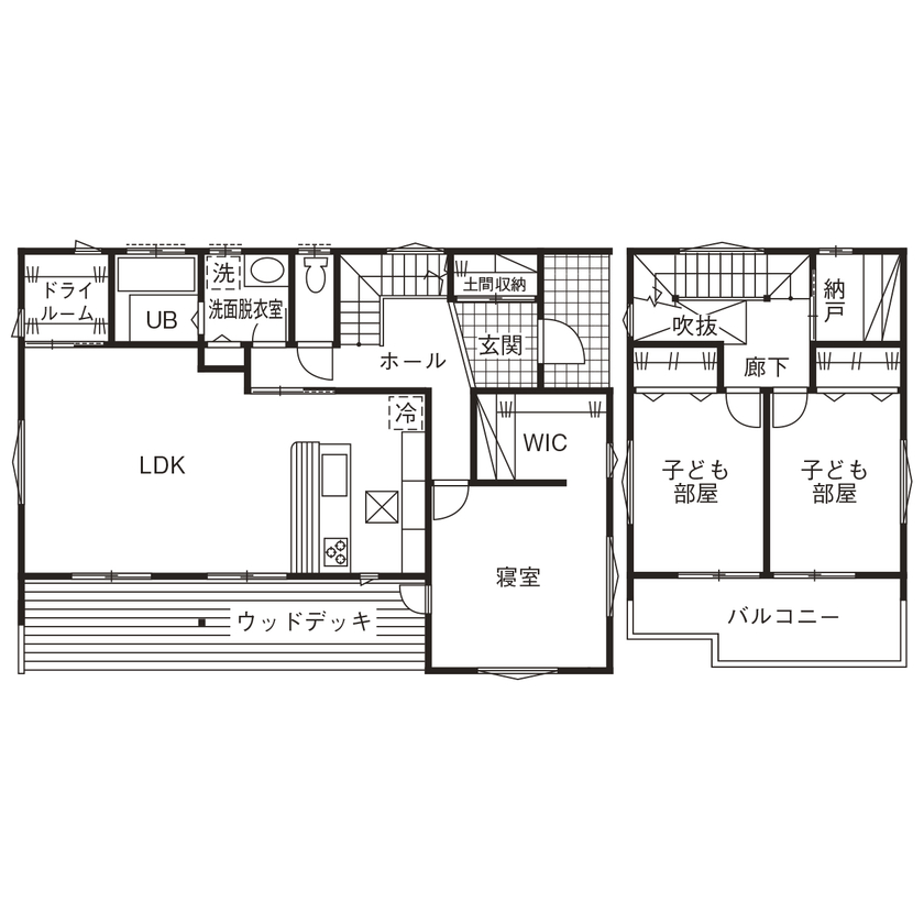 一棟入魂　井戸川建築 木を知り尽くし、美しい空間に設えるセンスと安心の施工力の間取り図null1階