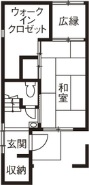 吹抜けの家  福山住宅 【2000-2500万円】採光＆収納の工夫で心地好く 杉床に風が抜ける都市型住宅【間取り図面あり】の間取り図（3LDK）１階