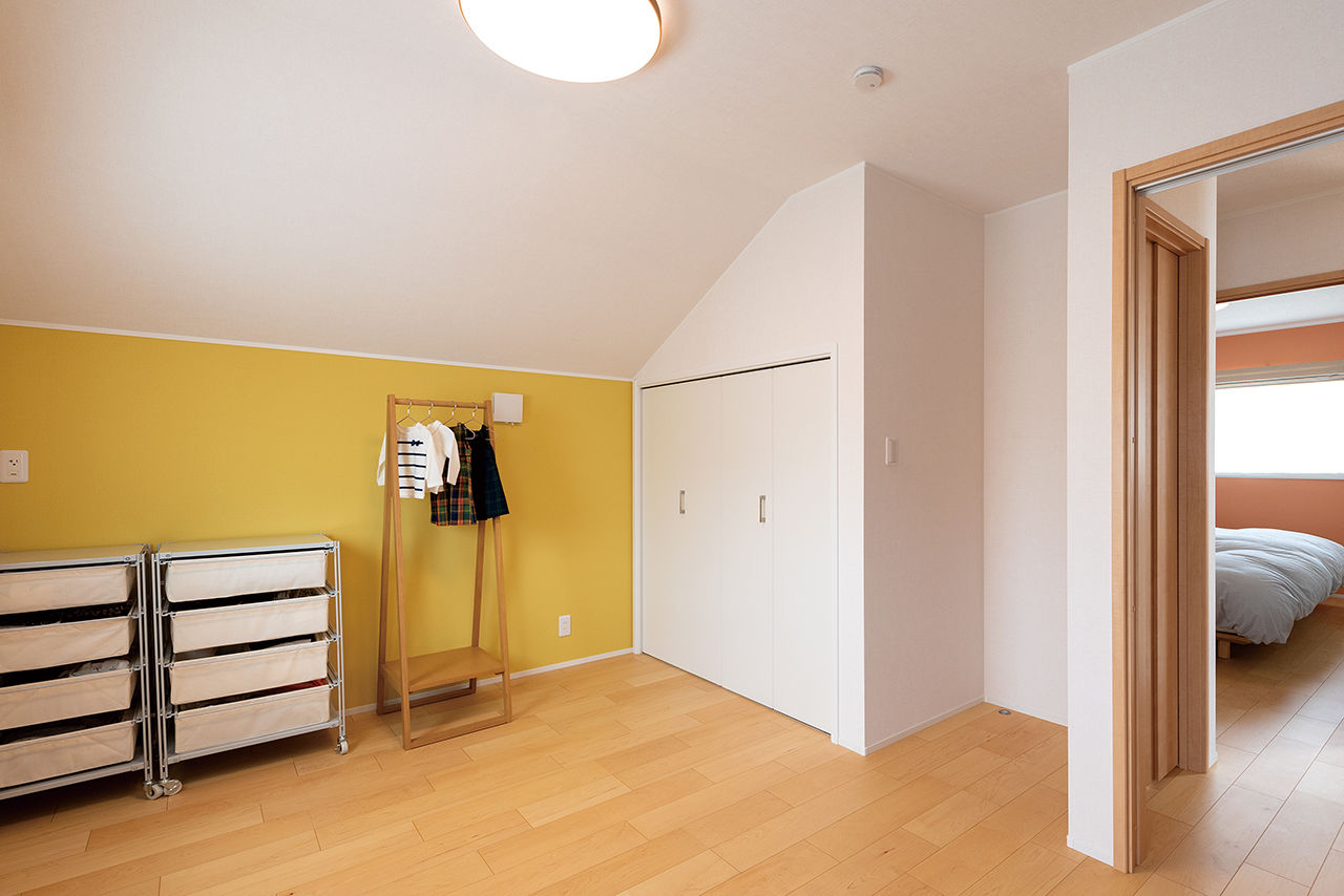 吹抜けの家  福山住宅 【北摂/2000万円台/土地探し】光あふれる家事室と書斎・勉強室がある吹抜けの家の建築実例画像7