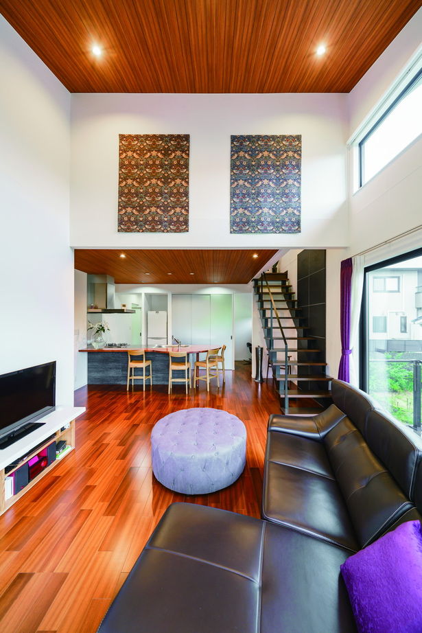 吹抜けの家  福山住宅 【北摂/2000万円台/土地探し/吹抜け/間取有り】北摂の緑豊かな街並みを見下ろす、景観の家の建築実例画像5