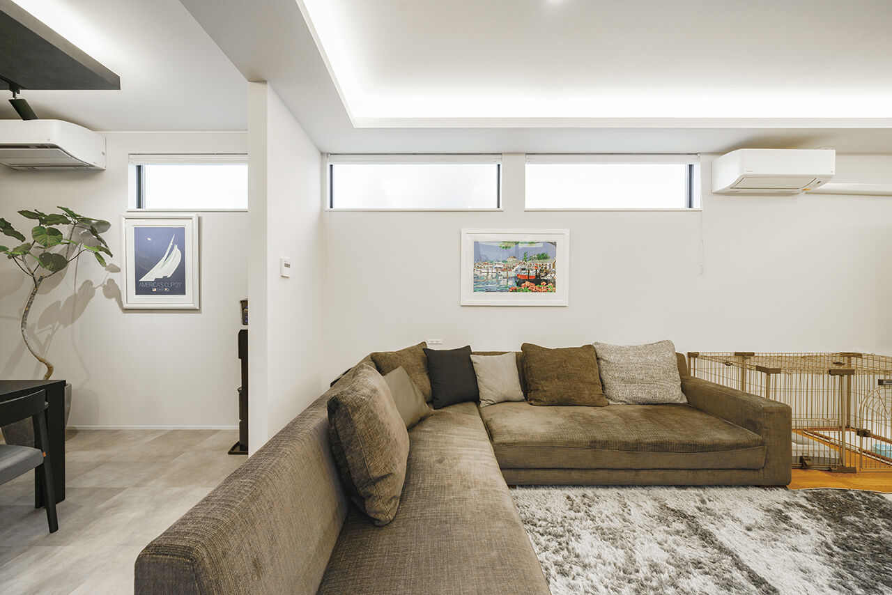 吹抜けの家  福山住宅 【北摂/3000万円台/土地探し】愛犬と安全に遊べる、癒しのセンターコートがある家の建築実例画像4