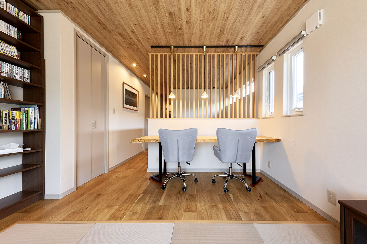 吹抜けの家  福山住宅 【北摂/2000万円台/吹抜け/土地探し】回遊動線が叶える快適な暮らしと遊び心ある住まいの建築実例画像5