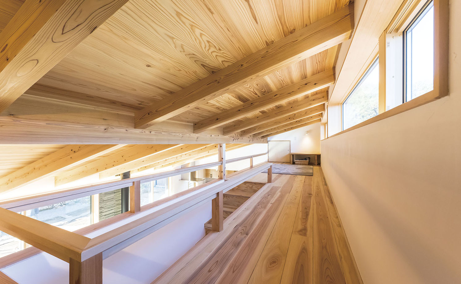 松本建設 ハート・ビル建築設計事務所 【比企郡/1000万円台/30坪台/平屋/薪ストーブ/ウッドデッキ】解放感あふれるLDKの快適な木の家の暮らしの建築実例画像7