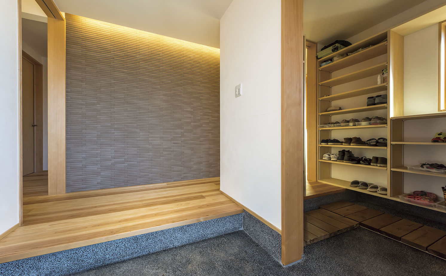 松本建設 ハート・ビル建築設計事務所 【比企郡/1000万円台/30坪台/平屋/薪ストーブ/ウッドデッキ】解放感あふれるLDKの快適な木の家の暮らしの建築実例画像13