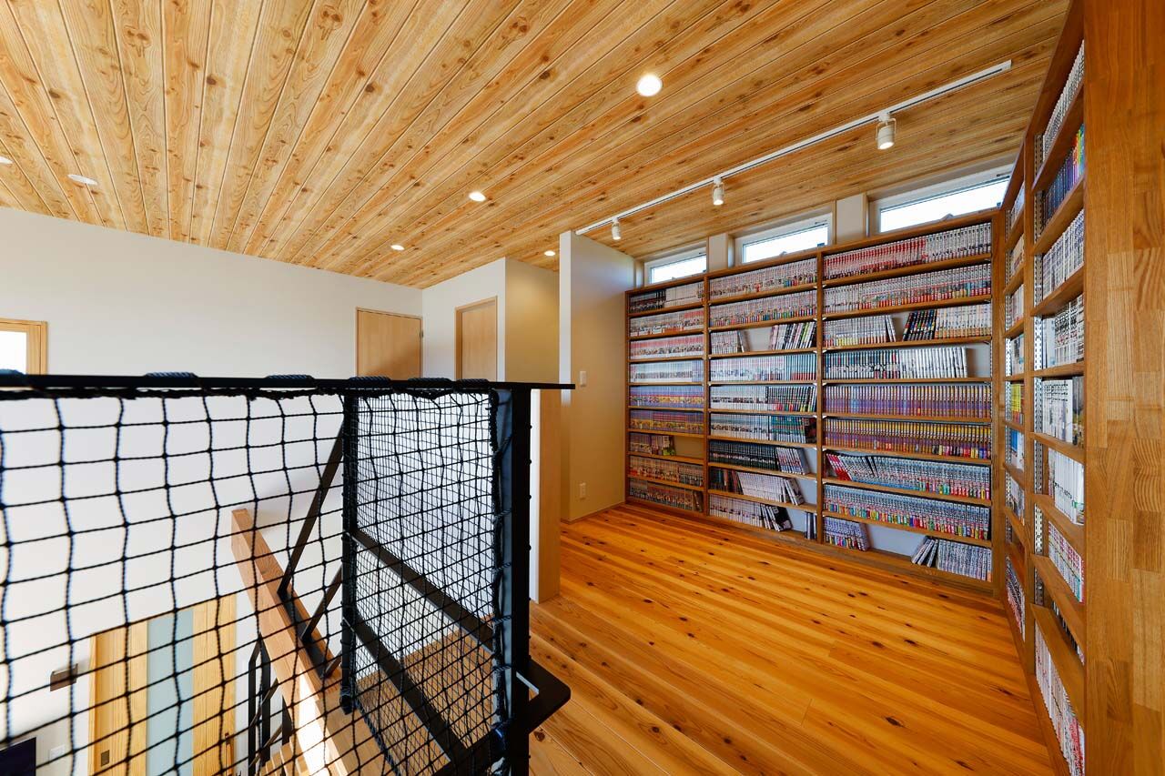 松本建設 ハート・ビル建築設計事務所 【熊谷市／2000万円台／30坪台／間取り図有】3000冊分の本棚など、造作でこだわりを叶えた心地よい木の家の建築実例画像5