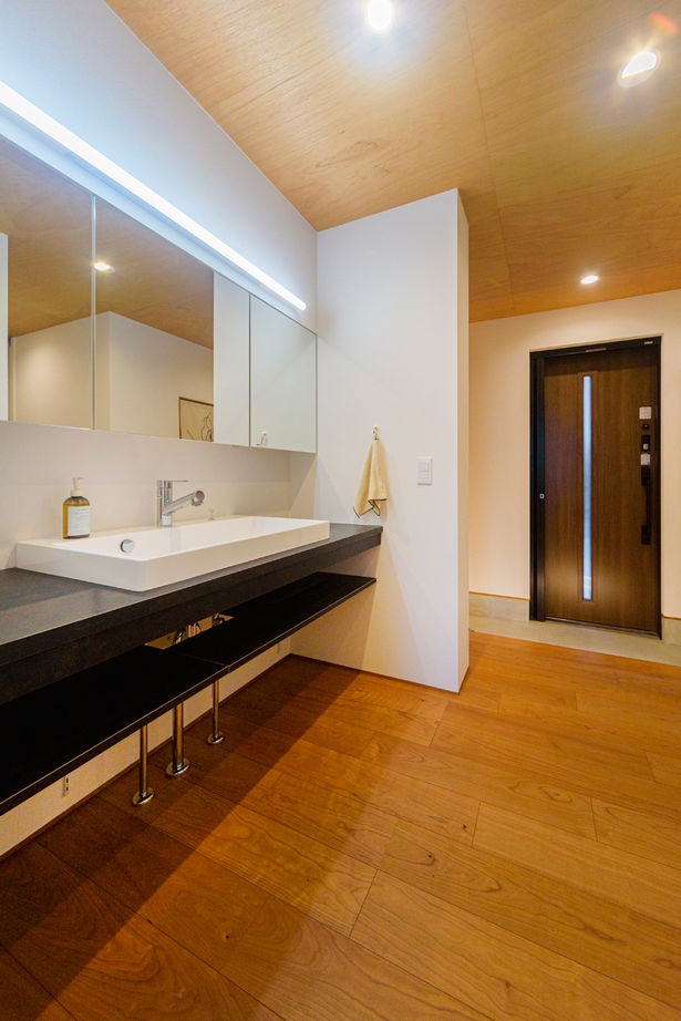 アーキテックス（GROOVY / KANAL HOME / SIMPLE is... / dramacy） 【2000万円台/30坪台/2階建て/モダン/4LDK/間取り図】家事効率を高めた動線に家族がゆったりと過ごせるLDKの建築実例画像7