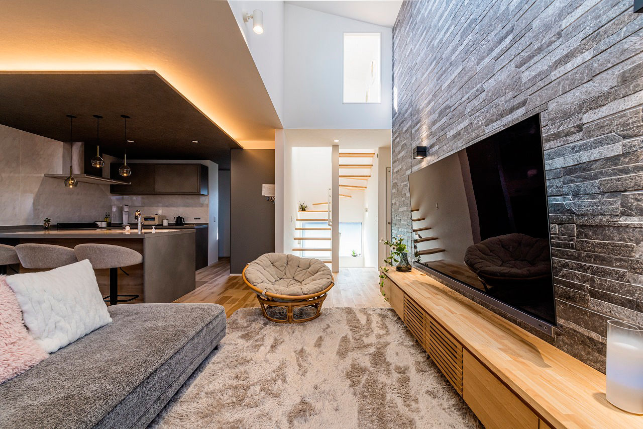 アーキテックス（GROOVY / KANAL HOME / SIMPLE is... / dramacy） 【ビルトインガレージ/50坪台/間取り図】ガレージに屋上バルコニーでBBQも！仲良し2世帯6人で住む2階建ての建築実例画像6