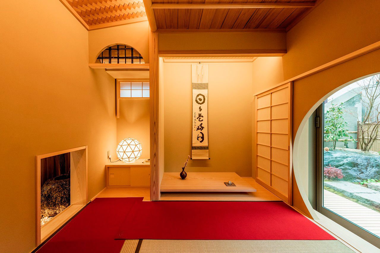 アーキテックス（GROOVY / KANAL HOME / SIMPLE is... / dramacy） 【3階建て/30坪台/コンパクトな家/和モダン/2LDK/間取り図】本格的な茶室・庭のあるコンパクトな3階建ての建築実例画像4