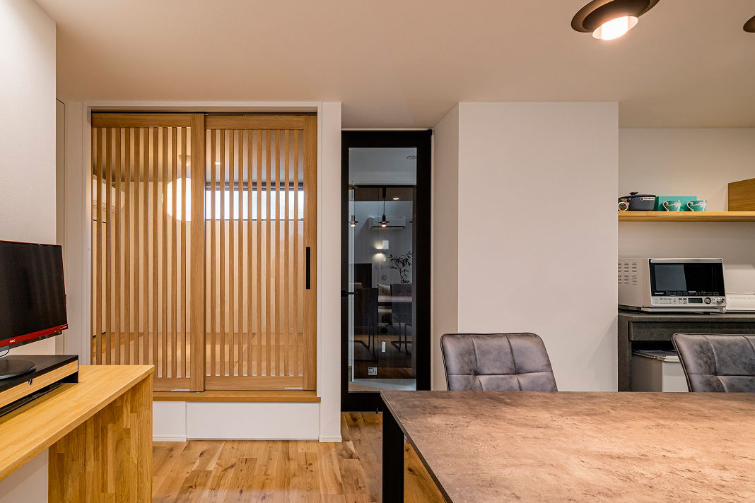 アーキテックス（GROOVY / KANAL HOME / SIMPLE is... / dramacy） 【2000万円台/30坪/4LDK/間取り図】土間収納、キャットスペース、吹抜、書斎等要望をコンパクトに実現！の建築実例画像7