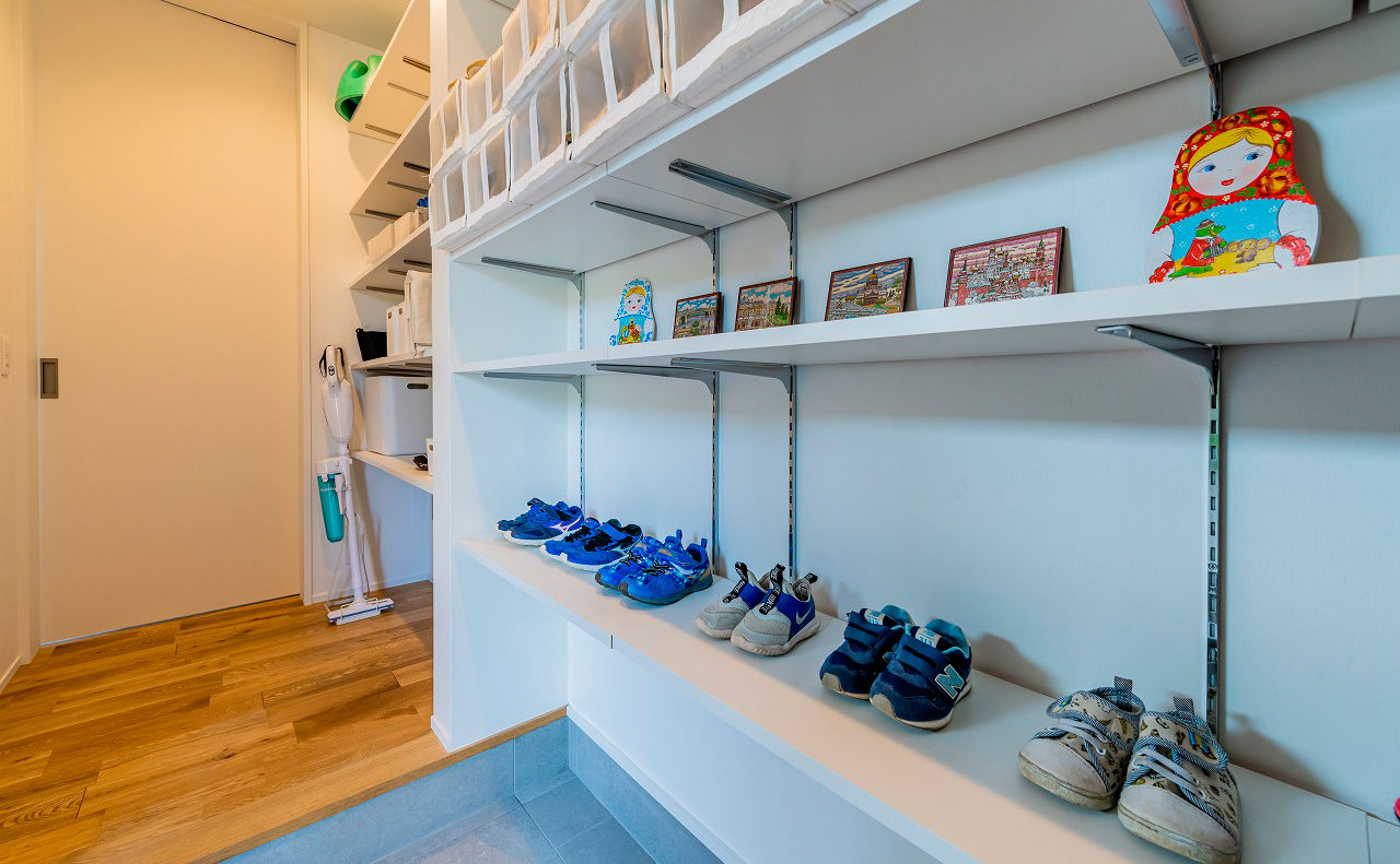 アーキテックス（GROOVY / KANAL HOME / SIMPLE is... / dramacy） 【平屋/三角形の変形地/3LDK/30坪台/間取り図】開放感のある平屋！ポイントは軒のある片流れの大屋根の平屋の建築実例画像7