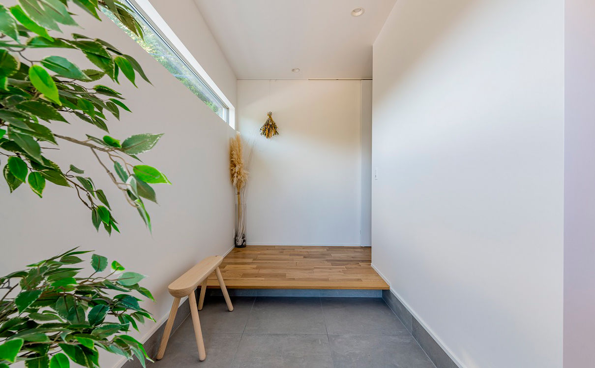 アーキテックス（GROOVY / KANAL HOME / SIMPLE is... / dramacy） 【平屋/三角形の変形地/3LDK/30坪台/間取り図】開放感のある平屋！ポイントは軒のある片流れの大屋根の平屋の建築実例画像8