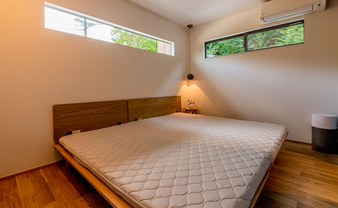 アーキテックス（GROOVY / KANAL HOME / SIMPLE is... / dramacy） 【平屋/三角形の変形地/3LDK/30坪台/間取り図】開放感のある平屋！ポイントは軒のある片流れの大屋根の平屋の建築実例画像11