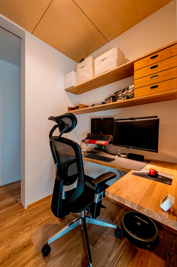 アーキテックス（GROOVY / KANAL HOME / SIMPLE is... / dramacy） 【平屋/三角形の変形地/3LDK/30坪台/間取り図】開放感のある平屋！ポイントは軒のある片流れの大屋根の平屋の建築実例画像12